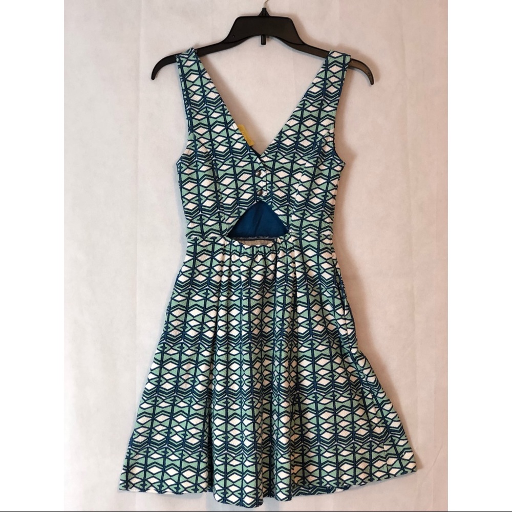 ❗️FINAL❗️ 🆕 Anthropologie MAEVE Blue Motif Dress 🔴🔴 - Picture 4 of 6